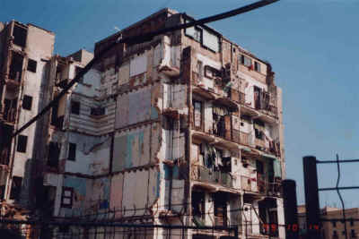 South El Raval: buildings awaiting demolition in the creation of the new pedestrianised zone or Rambla