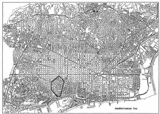 El Raval Barcelona Map Site Map: El Raval, Barcelona