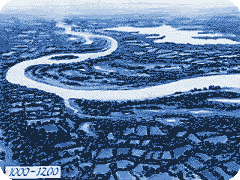 Rhine channel changes 1000-1995